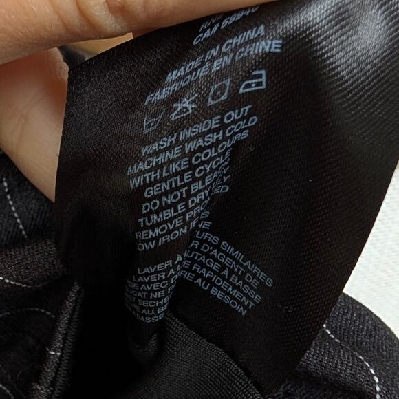 AFRM Charcoal White Pinstripe KIKO Strapless Crop Top, size S - Picture 7 of 7